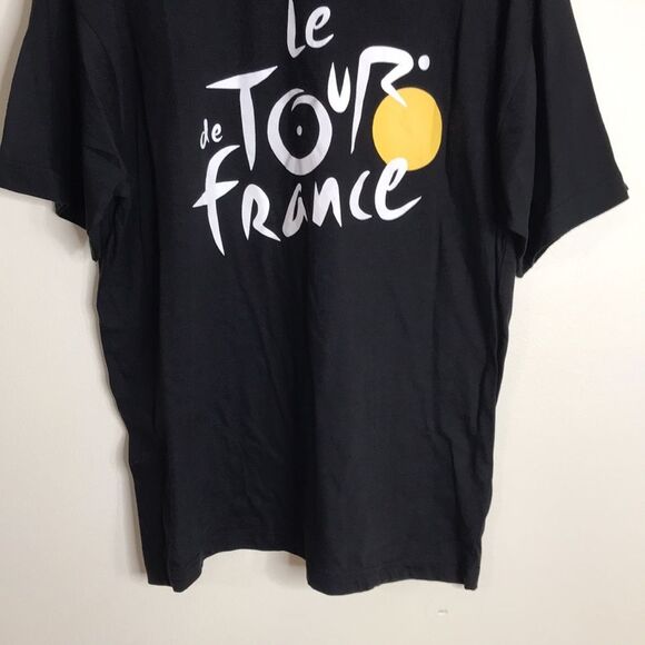Official le Tour de France black big print T-shirt size medium - Picture 3 of 9